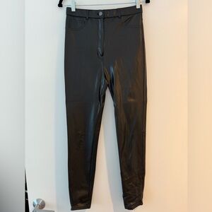 Wilfred Black Faux Leather Pants / Leggings
